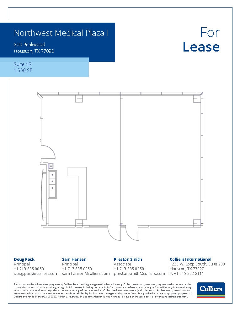 800 Peakwood Dr, Houston, TX for lease Floor Plan- Image 1 of 2