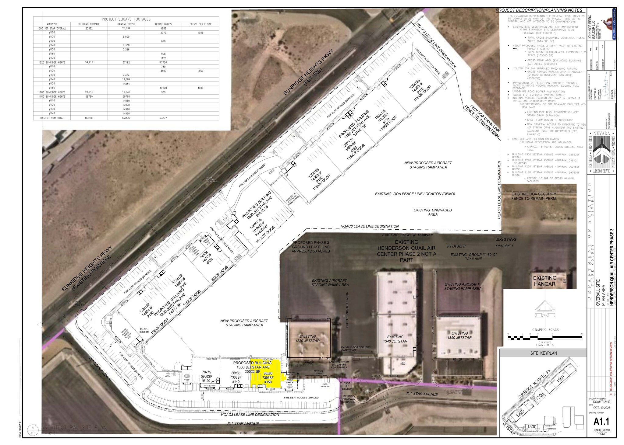 1180 - 1300 JetStar Ave. Ave, Henderson, NV for lease Site Plan- Image 1 of 3