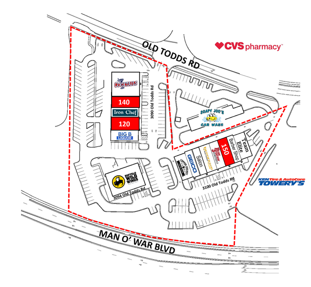 3090-3100 Old Todds Rd, Lexington, KY à louer - Plan de site - Image 3 de 5