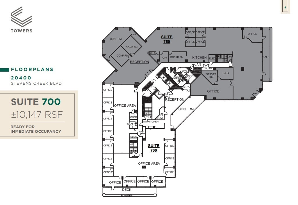 20400 Stevens Creek Blvd, Cupertino, CA à louer Plan d’étage- Image 1 de 2