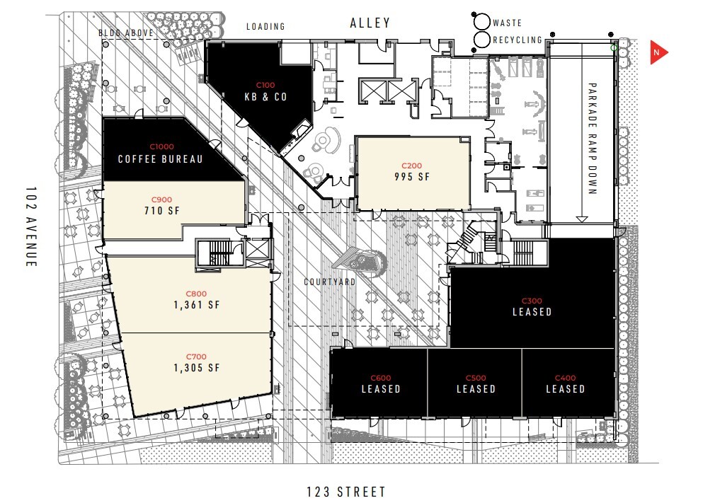 12322-12328 102 Av NW, Edmonton, AB à louer Plan de site- Image 1 de 2