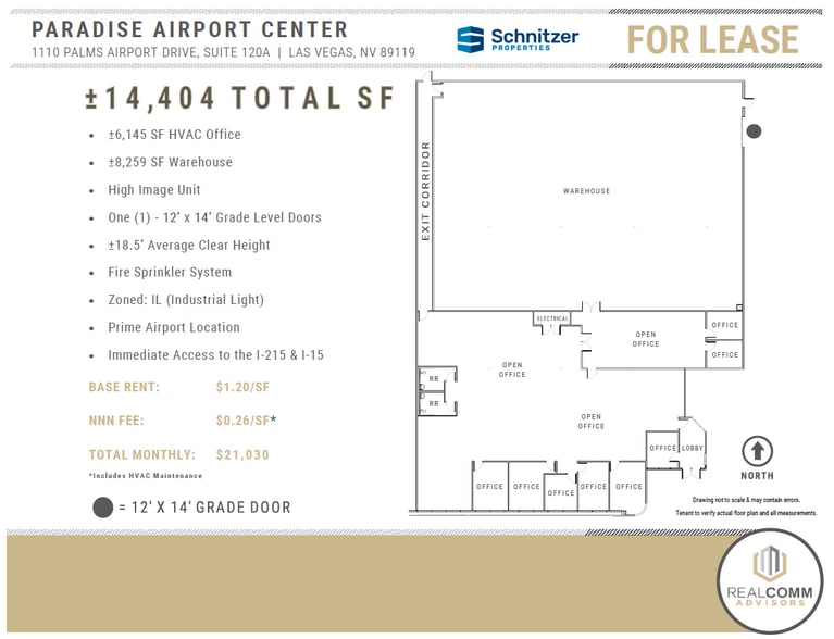 1110 Palms Airport Dr, Las Vegas, NV for lease - Floor Plan - Image 3 of 4