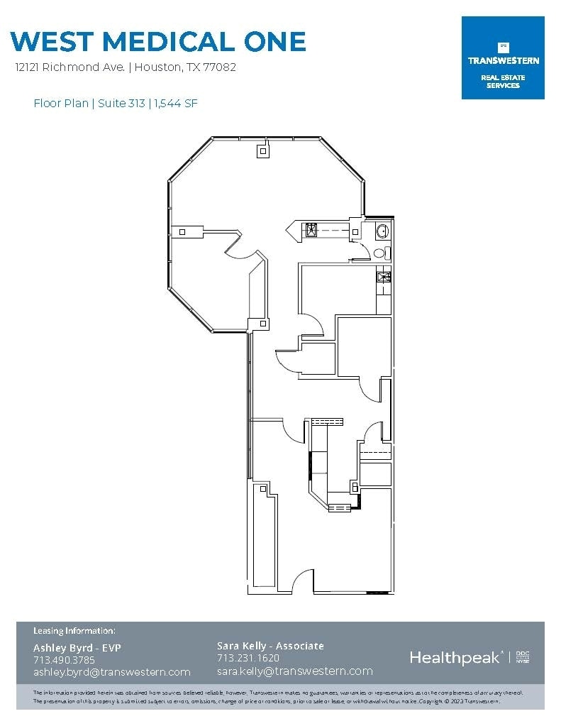 12121 Richmond Ave, Houston, TX à louer Plan d’étage- Image 1 de 1