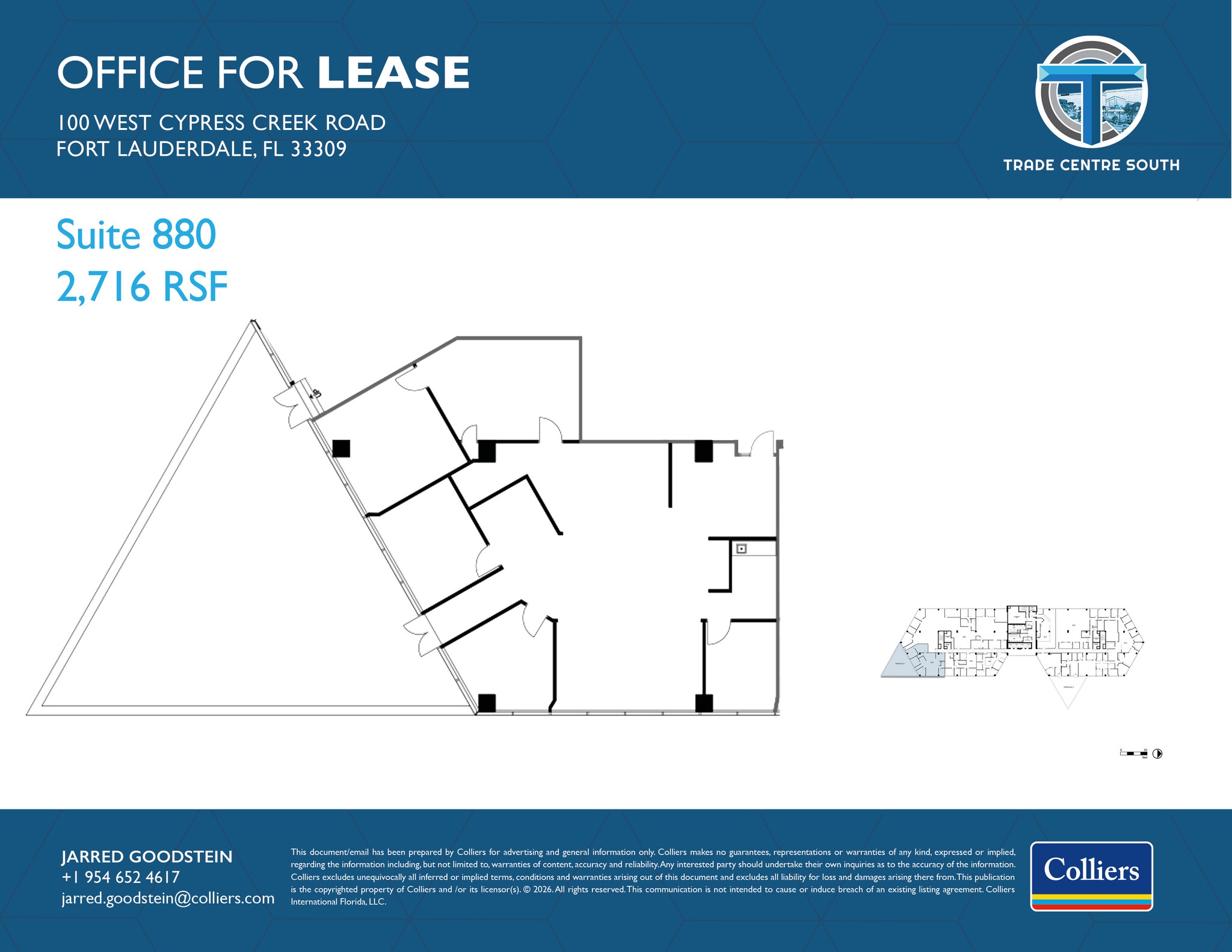 100 W Cypress Creek Rd, Fort Lauderdale, FL for lease Floor Plan- Image 1 of 1