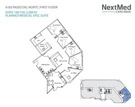 6183 Paseo del Norte, Carlsbad, CA for lease Floor Plan- Image 1 of 1