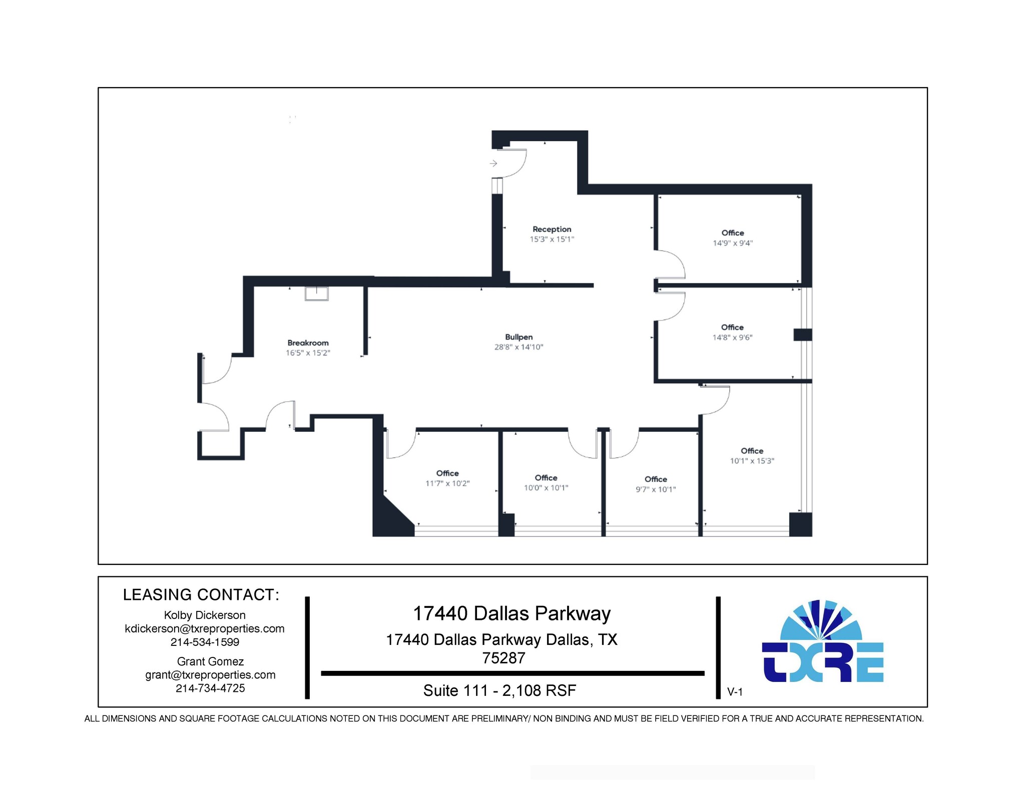 17440 N Dallas Pky, Dallas, TX for lease Floor Plan- Image 1 of 1