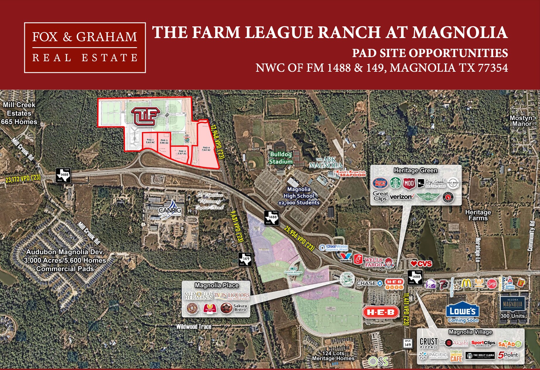 14600 Farm to Market Road 1488, Magnolia, TX for sale Aerial- Image 1 of 3