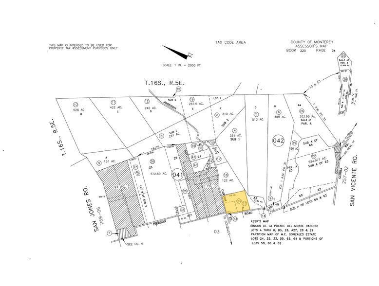 27725 Iverson Road, Gonzales, CA à vendre - Plan cadastral - Image 1 de 1