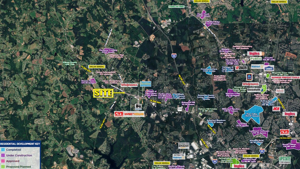 11911 Asheville Hwy, Inman, SC à louer - Aérien - Image 2 de 3