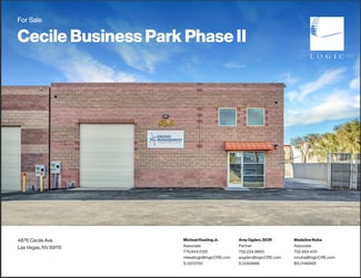 Plus de détails pour 4876 Cecile Ave, Las Vegas, NV - Industriel à vendre
