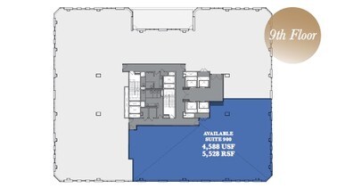 600 N King St, Wilmington, DE à louer Plan d’étage- Image 1 de 1