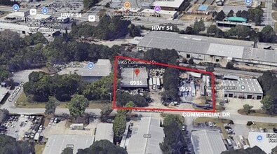 6965 Commercial Dr, Morrow, GA - AERIAL  map view