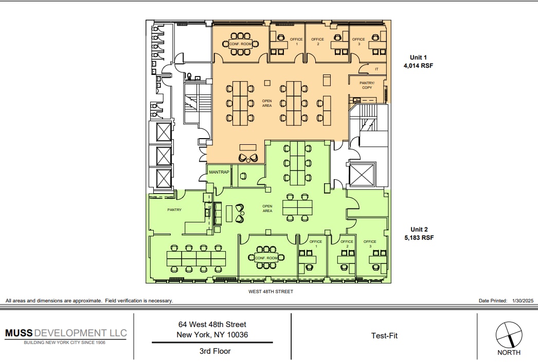 64 W 48th St, New York, NY for lease Floor Plan- Image 1 of 5