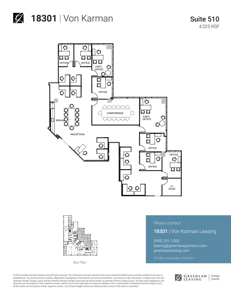 18301 Von Karman Ave, Irvine, CA à louer Plan d’étage- Image 1 de 1
