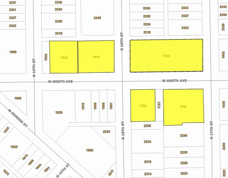 1810 W North Ave, Milwaukee, WI à vendre - Plan cadastral - Image 3 de 4