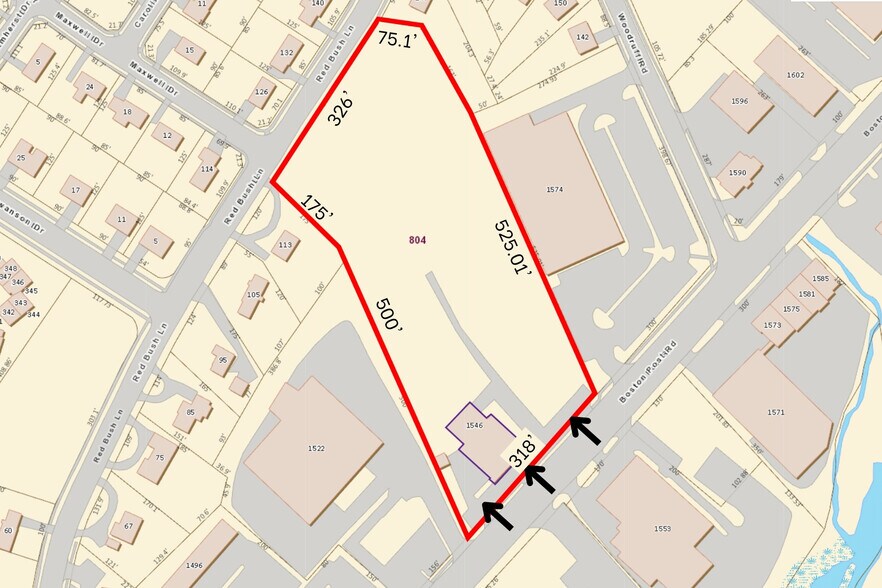 1546 Boston Post Rd, Milford, CT à vendre - Plan cadastral - Image 3 de 6