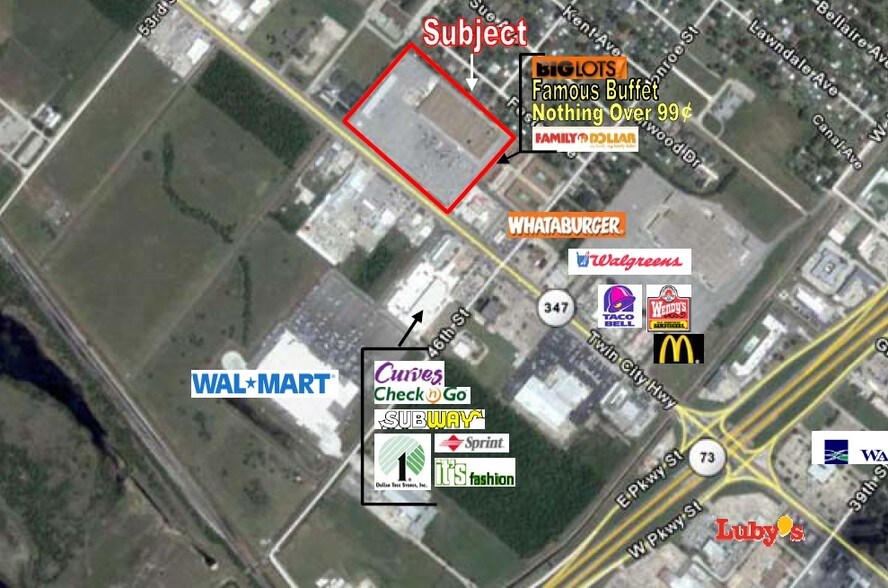 4900-5180 Twin City Hwy, Groves, TX à louer - Photo du bâtiment - Image 2 de 3