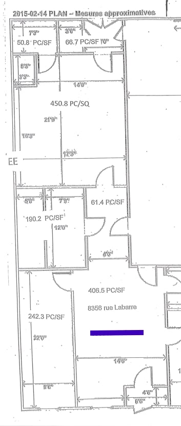8340-8370 Labarre, Montréal, QC à louer Plan d’étage- Image 1 de 1