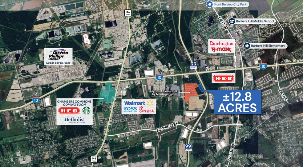 SWQ of I-10 & TX-99, Baytown, TX for sale - Aerial - Image 2 of 2
