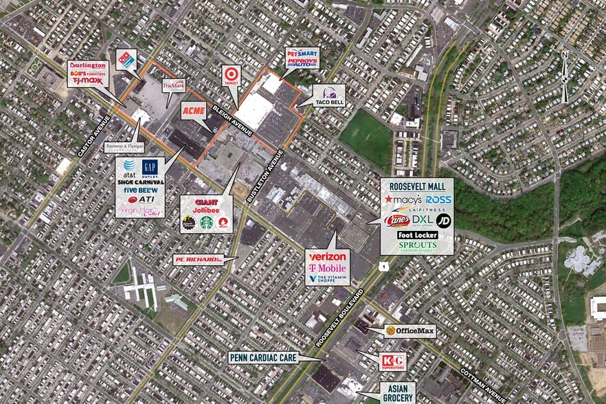 2101-2107 Cottman Ave, Philadelphia, PA for lease - Aerial - Image 1 of 5