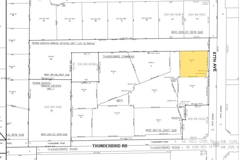 6750 W Thunderbird Rd, Peoria, AZ à vendre - Plan cadastral - Image 2 de 2