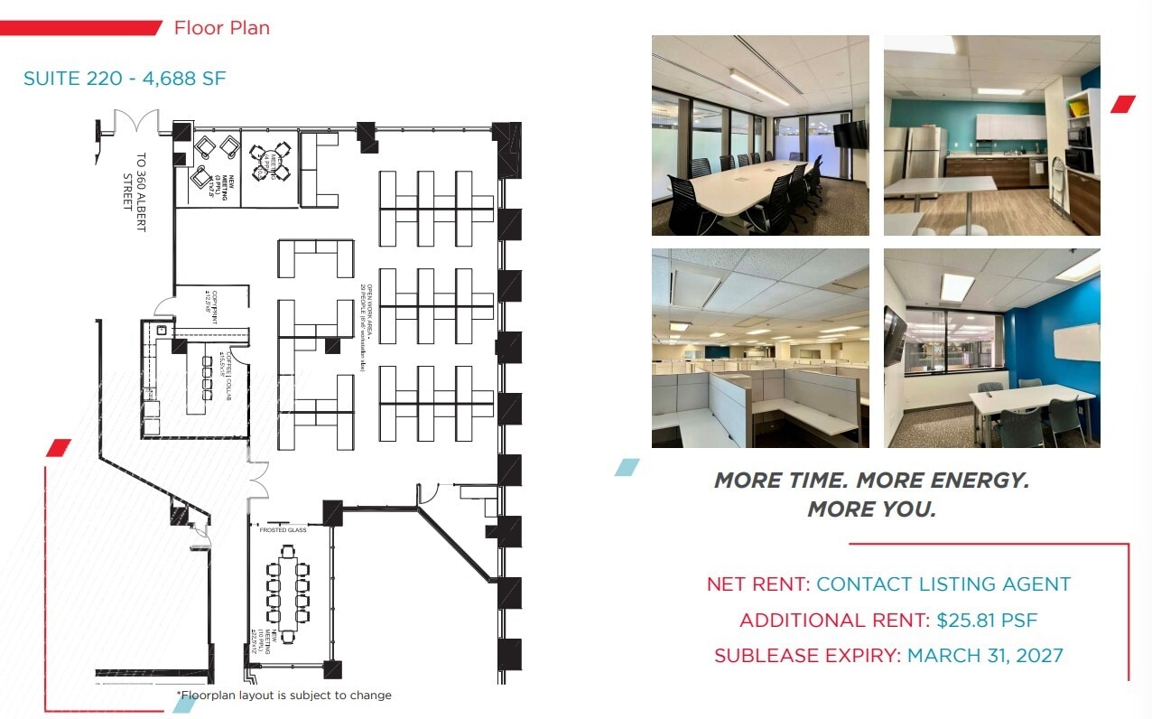 350 Albert St, Ottawa, ON à louer Plan d’étage- Image 1 de 1