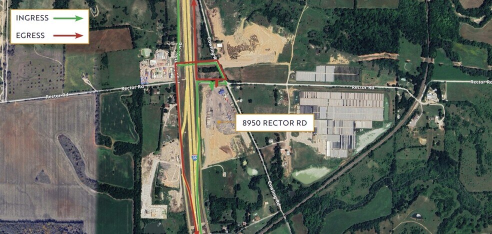 8950 Rector Rd, Sanger, TX à louer - Aérien - Image 2 de 3