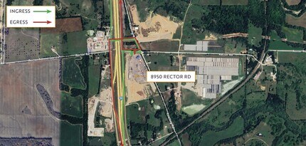 8950 Rector Rd, Sanger, TX - AERIAL  map view