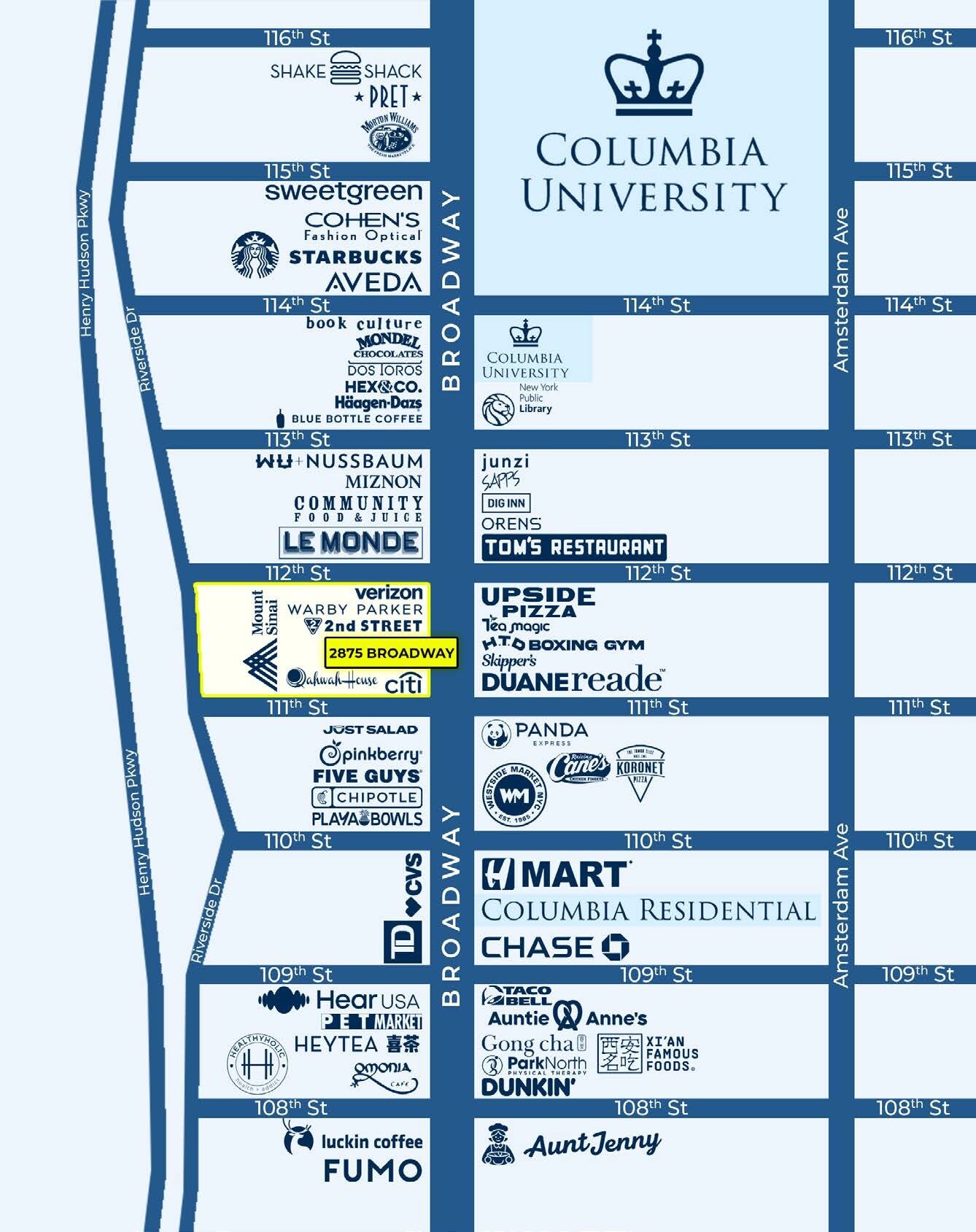 2871-2879 Broadway, New York, NY for lease Map- Image 1 of 2