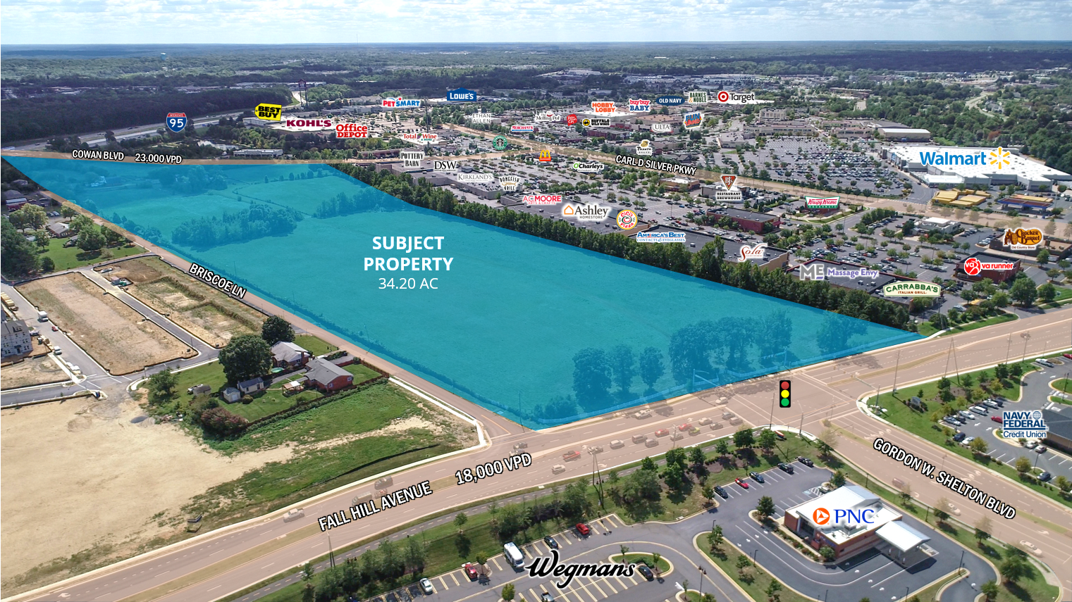 3430 Fall Hill Ave, Fredericksburg, VA à vendre Aérien- Image 1 de 4