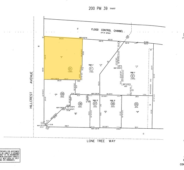 5005-5035 Lone Tree Way, Antioch, CA à louer - Plan cadastral - Image 2 de 10