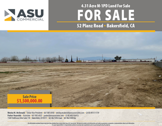 Plus de détails pour 52 Planz Rd, Bakersfield, CA - Terrain à vendre