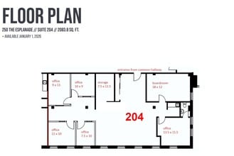 248-264 The Esplanade, Toronto, ON à louer Plan d’étage- Image 1 de 1