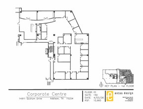 14911 Quorum Dr, Addison, TX à louer Plan d’étage- Image 1 de 1