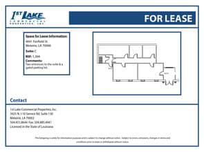4641 Fairfield St, Metairie, LA for lease Floor Plan- Image 1 of 13