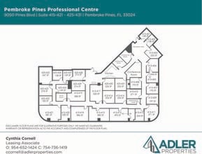 9050 Pines Blvd, Pembroke Pines, FL à louer Plan d’étage- Image 1 de 1