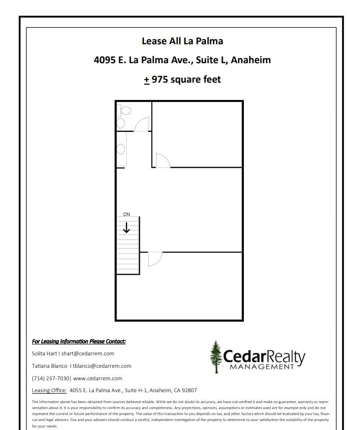 4095 E La Palma Ave, Anaheim, CA for lease Floor Plan- Image 1 of 1