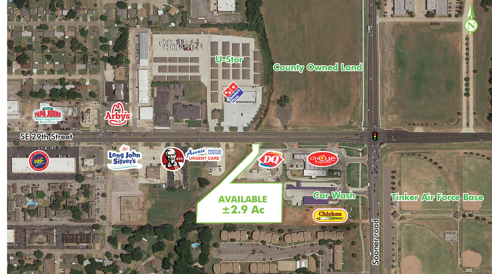 SWQ SE 29th St & Sooner Rd, Del City, OK for sale - Building Photo - Image 1 of 3