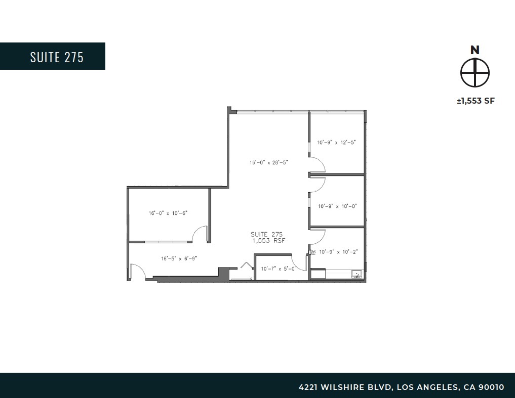 4221 Wilshire Blvd, Los Angeles, CA à louer Plan d’étage- Image 1 de 2