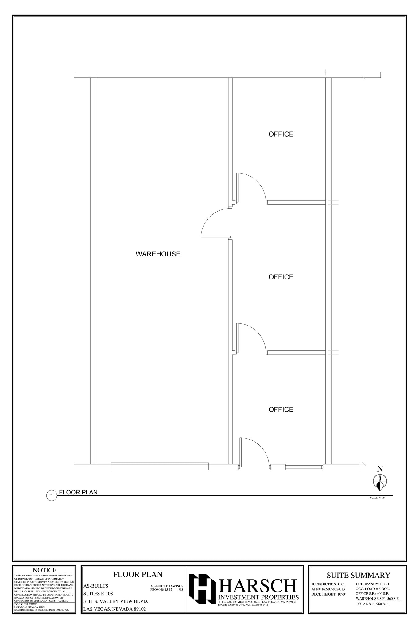3111 S Valley View Blvd, Las Vegas, NV à louer Plan de site- Image 1 de 1