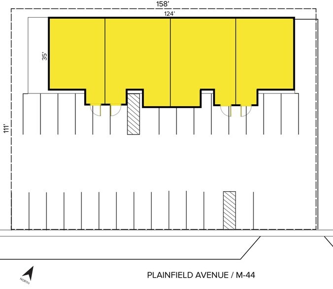 3933 Plainfield Ave NE, Grand Rapids, MI à vendre - Plan de site - Image 2 de 3