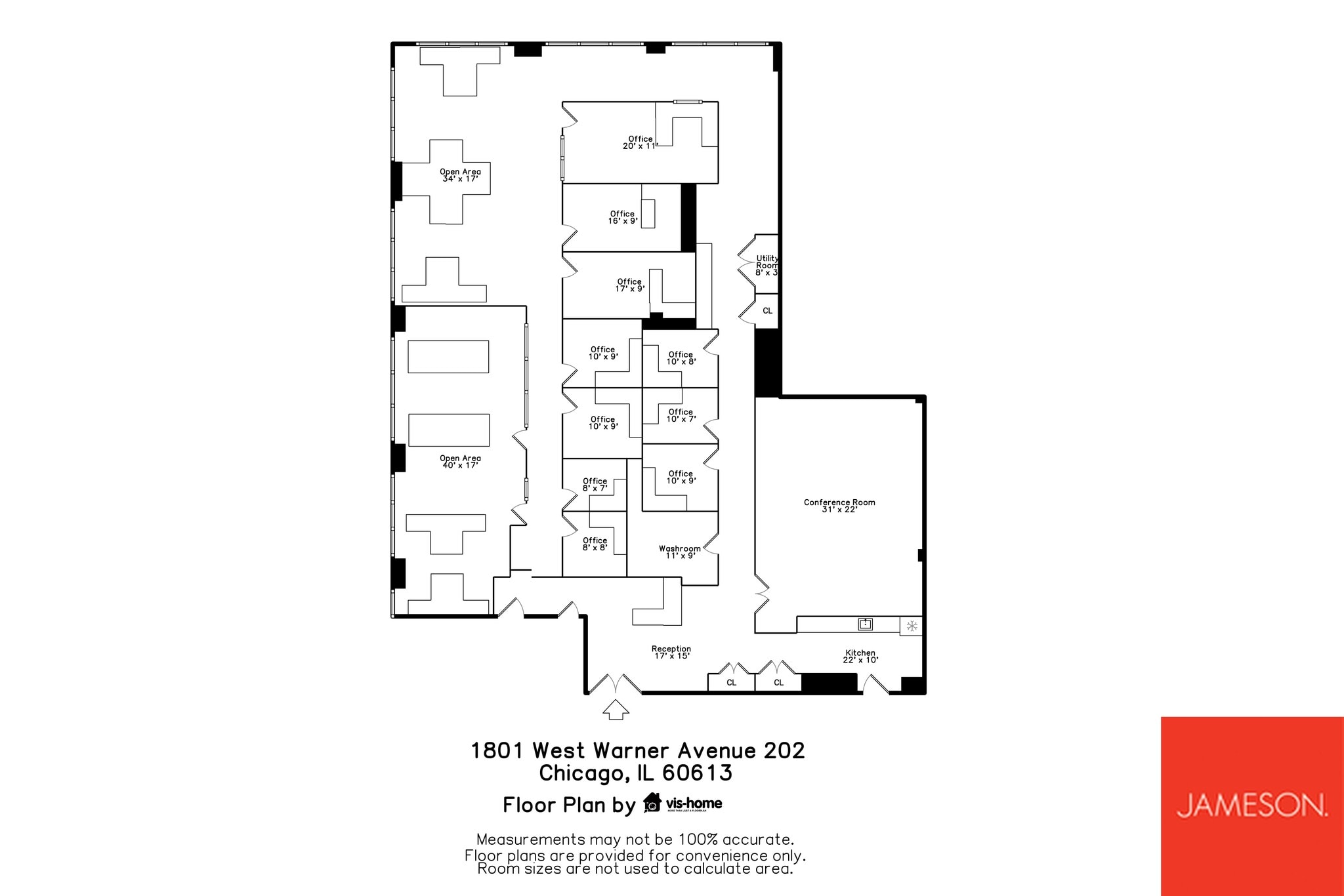1801 W Warner Ave, Chicago, IL for lease Floor Plan- Image 1 of 1