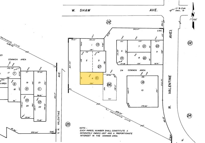 3471 W Shaw Ave, Fresno, CA à vendre - Plan cadastral - Image 2 de 2