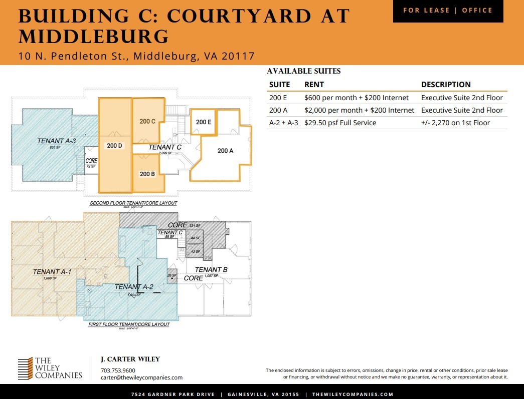 10 N Pendleton St, Middleburg, VA à louer Plan d’étage- Image 1 de 1