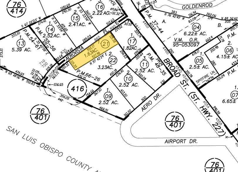 865 Aerovista Pl, San Luis Obispo, CA for lease - Plat Map - Image 2 of 3