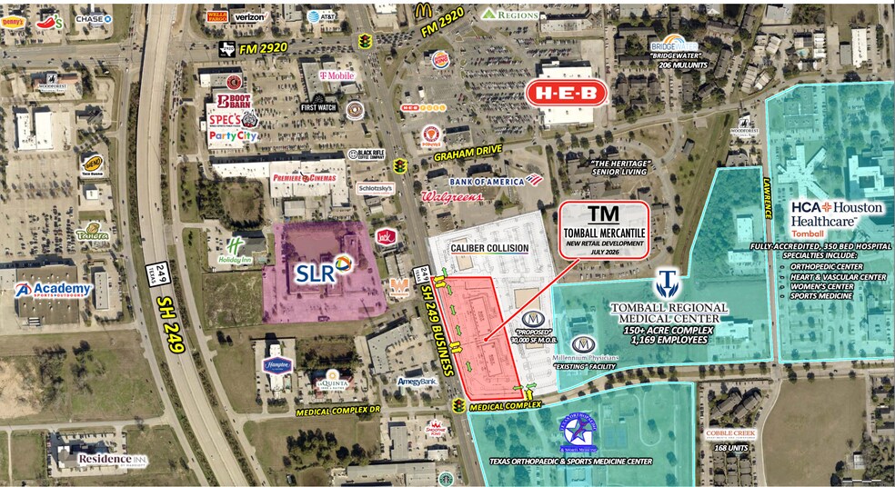 NEC SH 249 & Medical Complex Drive, Tomball, TX for lease - Aerial - Image 3 of 5