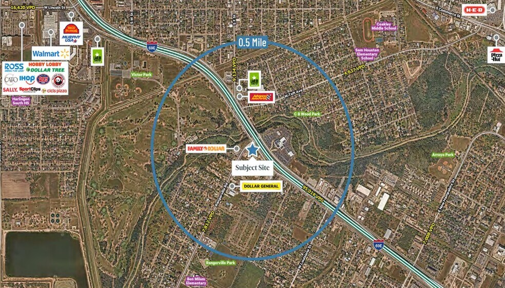 2202 S F St, Harlingen, TX for lease - Aerial - Image 2 of 3