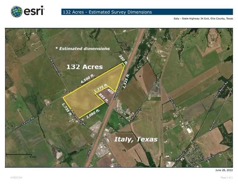 LR Campbell, Italy, TX for sale - Aerial - Image 2 of 3