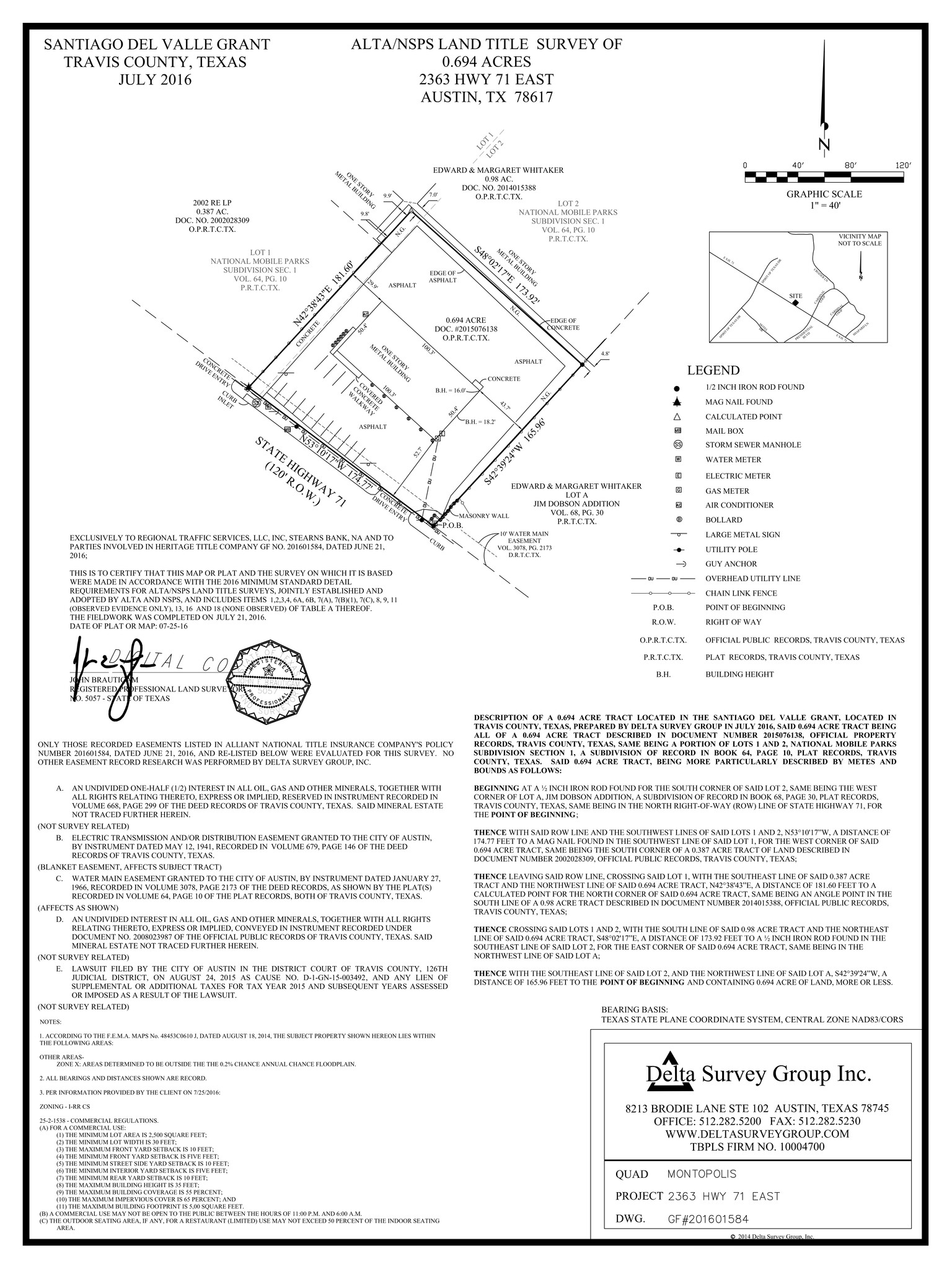 2363 Highway 71 E, Austin, TX à louer Plan de site- Image 1 de 1