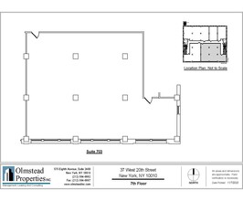 37 W 20th St, New York, NY à louer Plan d  tage- Image 1 de 3